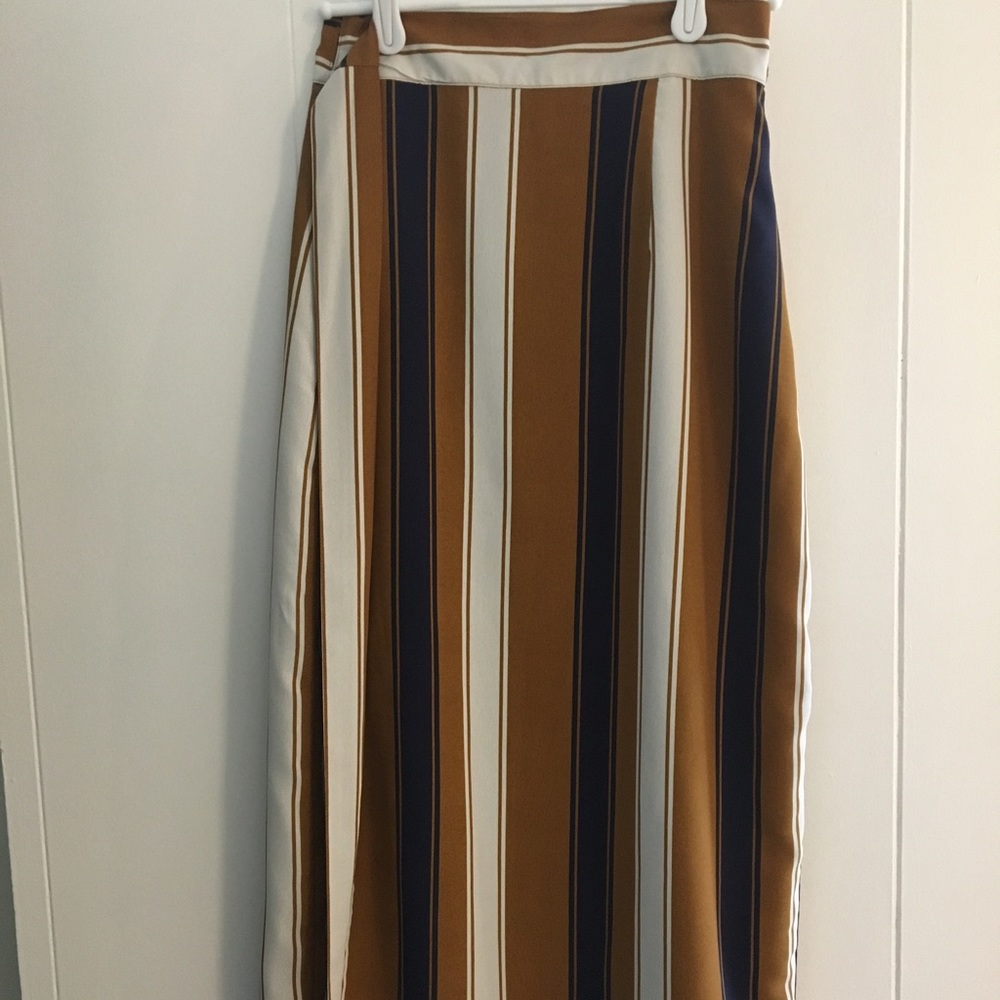 Anthropologie Melody Striped Wrap Skirt